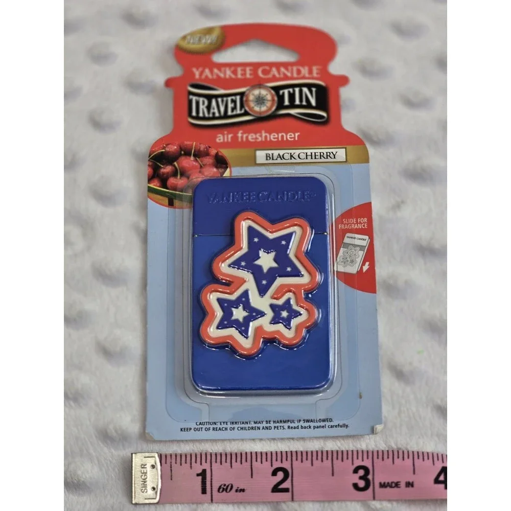 Yankee Candle Travel Tin Air Freshener Black Cherry Housewarmer Lot Of 2 New Set